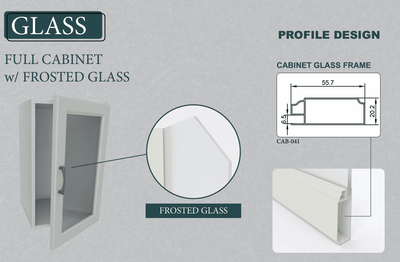 Glass Cabinet with Frosted Glass