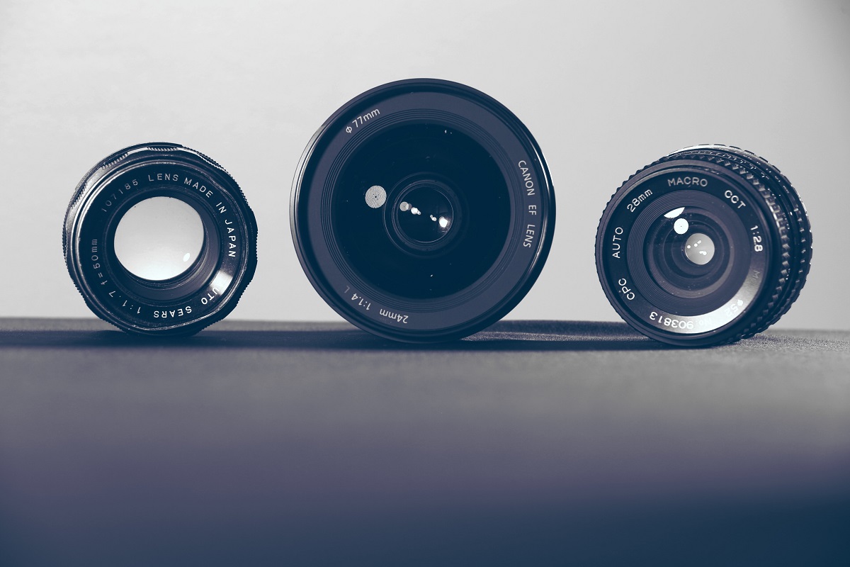 Different Glass Camera Lenses, Different Focal Lengths