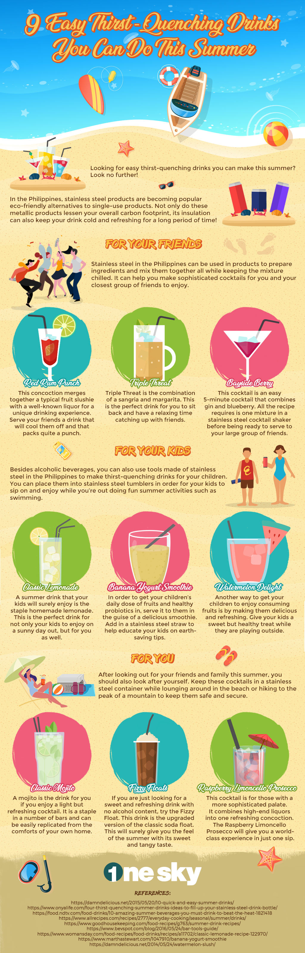 Infog 9 Easy Thirst Quenching Drinks You Can Do This Summer