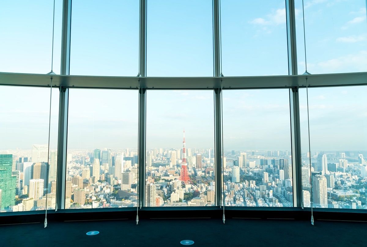 Window Of Building With Tokyo Tower Background